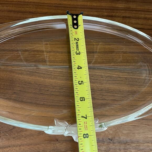 Vintage Mikasa Frosted Flower Glass Oval Serving Tray 15.5"x8" - Picture 12 of 14